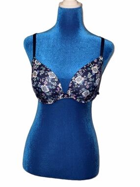 Victoria's Secret Navy Floral Push-Up Bra